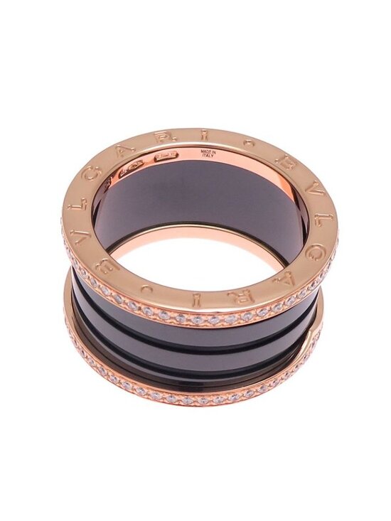 Bvlgari B.Zero1 Essential Diamond Band Ring 18K Rose Gold  Bvlgari Ring 58 B.zero1